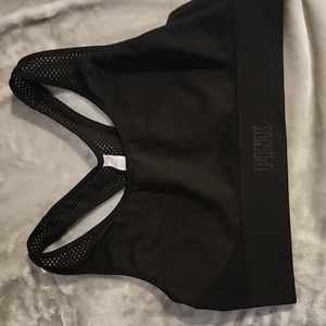 Womens PINK Victoria's secret black sports bra size large